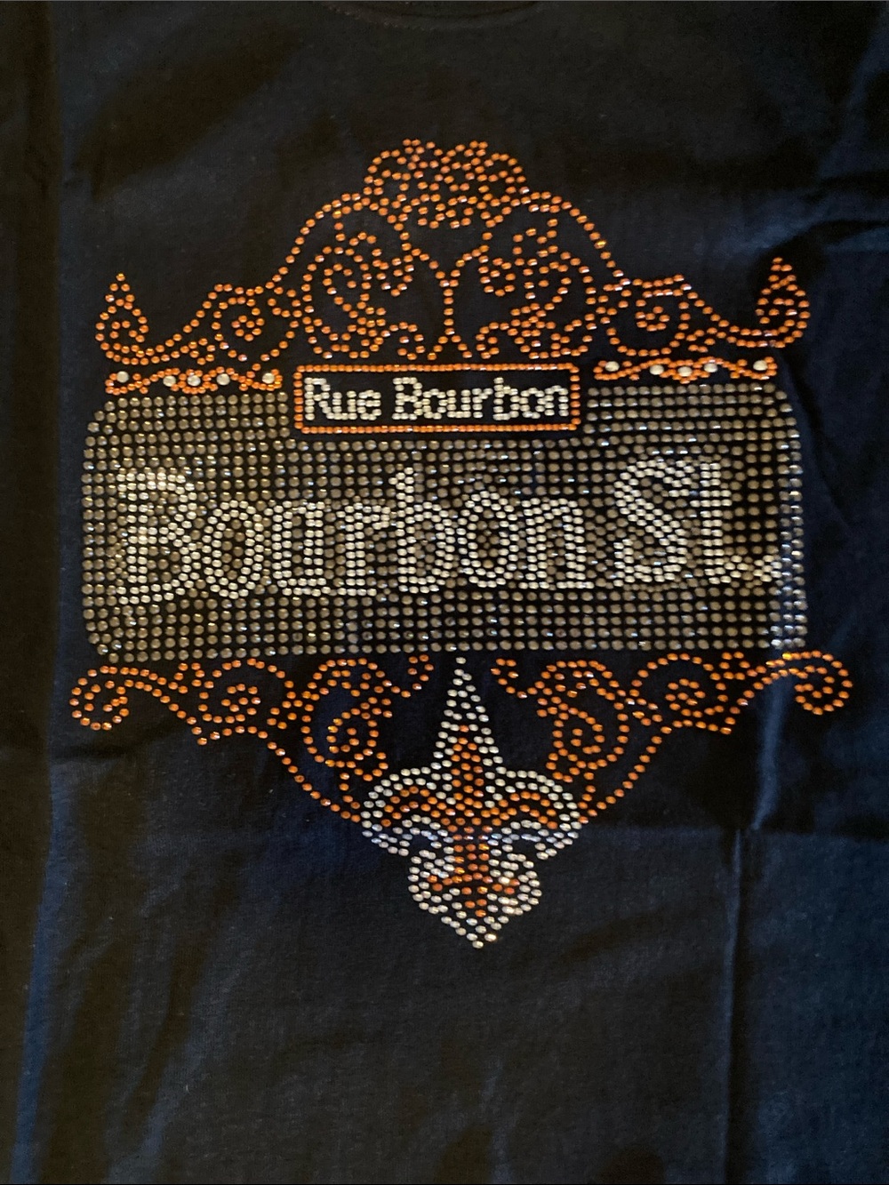 Port and Company Black Short-Sleeve Rhinestone Rue Bourbon Tee